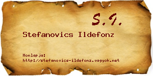 Stefanovics Ildefonz névjegykártya